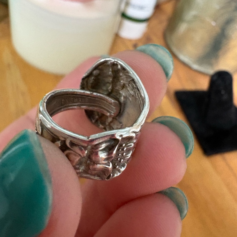 Sterling Silver Vintage Spoon Ring size 5 - Picture 11 of 15